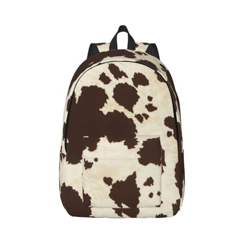 Sac à dos imprimé fourrure de vache KoNsev pour ranger vos cours d'université sans effort
