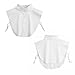 Joyci Simple Ruffles Fake Collar Detachable Dickey Collar Clothes Accessory (White)