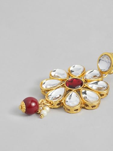 Juego de joyas kundan DMZ-2105 chapado en oro para bodas 2