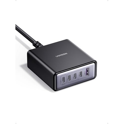 UGREEN USB C Ladegerät 65W GaN Netzteil 5-Port Desktop Ladestation 45W PPS Schnellladegerät Mehrfach kompatibel mit iPhone 17-8 Serien, Galaxy S25, S24, A15, Pixel 9, iPads, MacBook Air
