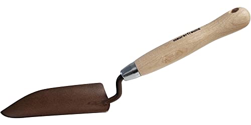 Blumenkelle Rust- Edition, extra Langer Griff aus Buchenholz, hochwertigster Kohlenstoffstahl, Made in Germany-7