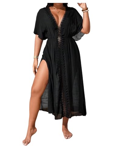 Robe de plage grande taille fluide pour camoufler avec élégance