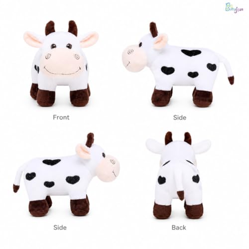 Image of Daisy Cow Soft Toy (50CM) Cartoon White - Brown Plush Stuffed Animal| Baby Plush Toy Stuff Toy| Cute Cuddly Dino Teddy for Kids and Babies | Huggable Soft Toy Birthday Gift for Boys and Girls Kids