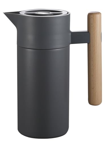 SUDOCA Jarra térmica de café de 1,2 l para té, Bebidas frías y Calientes, Termo de Acero Inoxidable 304 con Aislamiento al vacío para el hogar, Hotel y Oficina.,Gris
