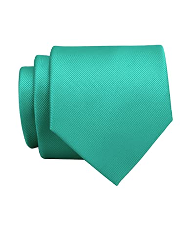 Image of GUSLESON 3.15 inch(8cm) Solid Color Necktie and Pocket Square Cufflinks Sets For Men + Gift Box