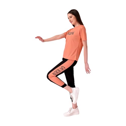 Image of Women's Casual Printed T-Shirt and Track Pant Set | Casual, Soft, and Comfortable Outfit for Home or Everyday Wear