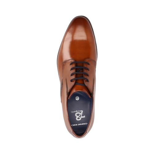 Zapatos con cordones bugatti de diseño sofisticado en exclusivo tono marrón coñac 6