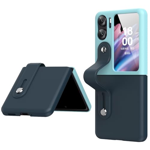 OPPO Find N2 tbvpJtȃU[P[XAi[tBK[XgbvtnhwhfUC^ PC ϏՌX^hP[XJo[ASgیdbP[X(Blue+ice blue)