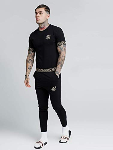 Sik Silk Uomo Cartello Lounge Tee-nero