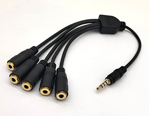 Cable divisor 3.5mm TRRS macho a 5 hembras 1m miniatura 6