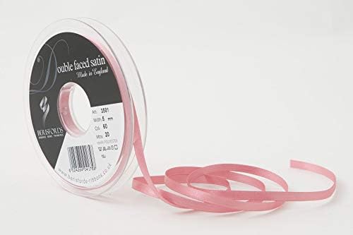 Berisfords Double FACE Poly Satin Ribbon, BlackBerry, 15 mm