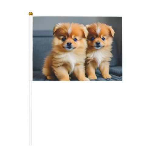 Kleine Mini-Handflagge mit Zwergspitzen, für Sportspiele und Festivals, Dekoration, Parade, Flagge, 14 x 20,8 cm