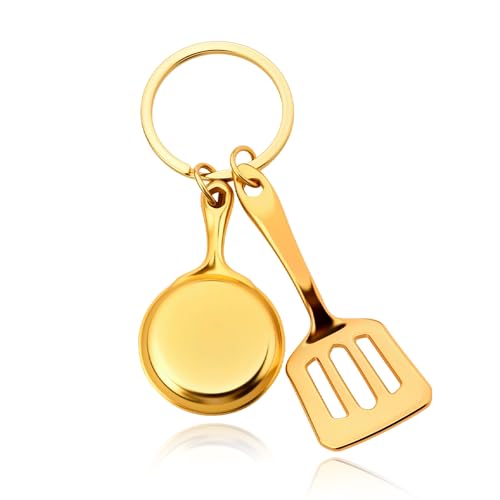 YangQian Faux Pot and Spatula Keychain Charm Gifts for Women
