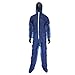 West Chester 3584 Standard Weight Basic Coverall ? XXX-Large, Navy Polypropylene Safety Overall with Zipper Front, Collar