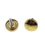 Hahiyo 18mm Diameter Mirror Screws Brushed Stainless Steel Solid Easy Install Brass Washer Decorative Caps Fasteners Nails Gold 8 Pairs for Bathroom Mirrors Panels Kitchen Ceiling Arts Crafts
