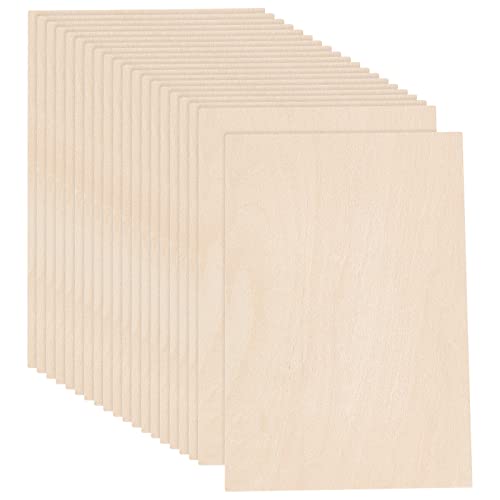 PH PandaHall Paneles de madera contrachapada, 20 uds. 2 mm tilo tablero vacío 10 x 15 cm rectangular sin terminar sábanas de madera natural para pirografía CNC corte láser modelado arquitectónico