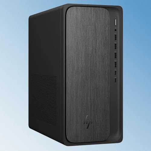 Image of HP OmniDesk Desktop Tower, AMD Ryzen 5 8500G, 16GB DDR5 RAM, 1TB PCIe SSD, AMD Radeon 740M Graphics, USB-C&A, HDMI, DisplayPort, Wi-Fi 6, Win11 Pro, Business & Home Office PC, Keyboard and Mouse