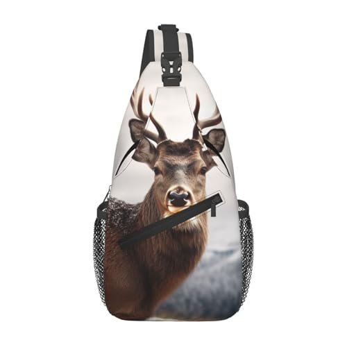Bolso cruzado deportivo negro para hombres y mujeres miniatura 1