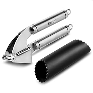 Deiss PRO Knoblauchpresse mit Silikon-Knoblauchschäler