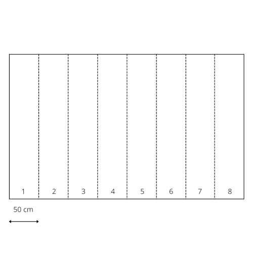 Papier peint panoramique motif petits points vert bleu marron - 4