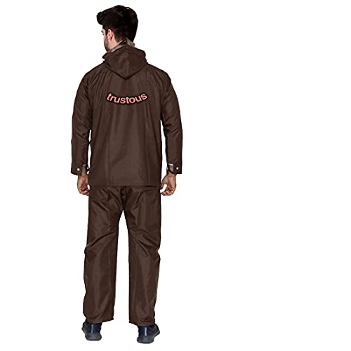 Image of Trustous Men's & Women's Waterproof Double Layer Reversible Raincoat with Pant 100% Water Proof with 4 Colour's and 6 Size (M to 4XL)