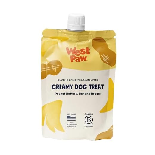 WEST PAW Creamy Peanut Butter & Banana Dog Treat, 6.2 oz.