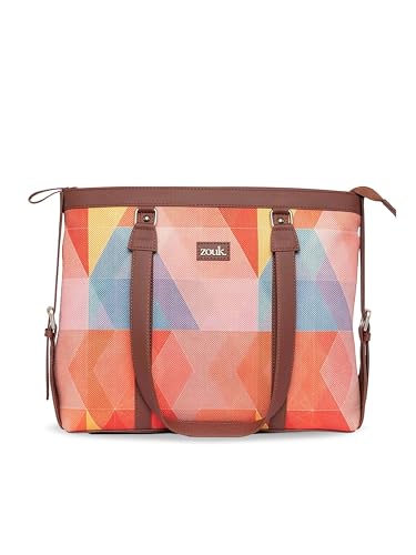 Image of ZOUK Office Bag | Stylish Bags for Office Use | Laptop Bag 15.6 inch | Stylish Tote for Office Use | Purse for Women | Vegan Leather Handbag | Daily & Travel Use |