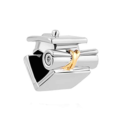 Image of Class 2026 Graduation Graduate Charm Compatible with Pandora Charms Bracelets for 2025 University Master Phd Graduation Bead Jewelry Gifts
