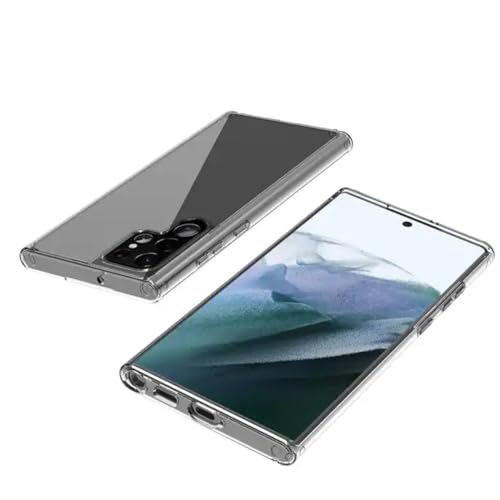 Image of KAPAVER Hybrid Crystal Clear Back Cover Case for Samsung S22 Ultra | Protective Shockproof Hard PC Soft Flexible TPU Cover