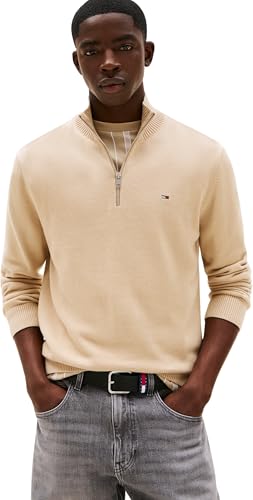 Pull Tommy Jeans homme avec fermeture éclair et col montant léger