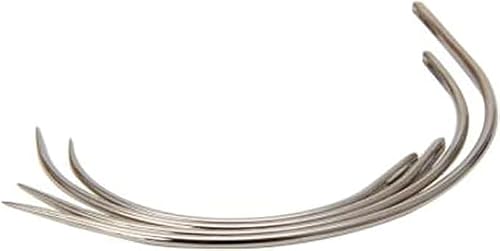 Set of 4 Home Sewing Curved Upholstery Needles Needles for Upholstery, Leather, Carpet Canvas Repair, Sliver Sewing Sharp Needles