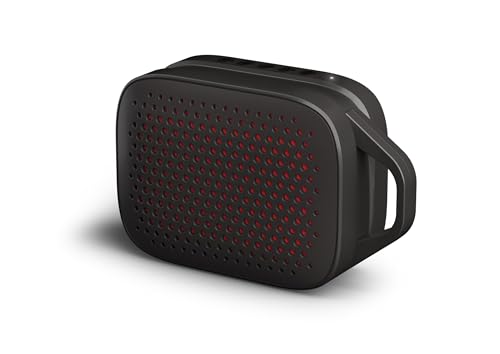 Philips S1209 Portable Bluetooth Speaker,Wireless Speakers with Extra Bass,Quality Sound,12 H Battery,TWS Pairing,Support Stereo Sound,Bluetooth 5.3,IPX4 Waterproof,for Indoor & Outdoor,Small,Black