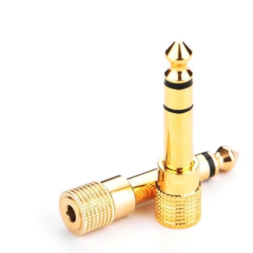 �ϊ��A�_�v�^ 3.5mm �� 6.35mm �X�e���I�~�j�v���O�i���X�j�˃X�e���I�W���v���O�i�I�X�j �R�l�N�^ 3.5mm to 6.35mm �w�b�h�z��/�A���v/�d�q�s�A�m/�C