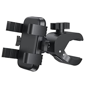 Gidenfly Motorfiets Telefoonhouder – Fiets Telefoon Mount,Motorfiets Stuur Telefoon Mount Klem, One Hand Operation ATV Scooter Telefoon Clip Voor Elke 4.0-7.0 Inch Mobiele Telefoon