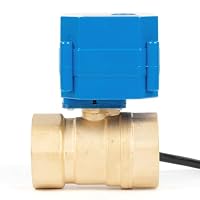 U.S. Solid Motorisierter Kugelhahn 220V AC mit Stecker 1-1/4 Zoll DN32, stromlos offen, 2-wege Messing-Elektrokugelhahn, automatische Rückkehr – Ansicht 5