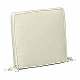 Medidas: 40x40x8 cm. Papillon 8097060 Cojín para Silla 40x40x8 cm. Beige Desenfundable con Borde