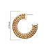 Rattan Earrings for Women Handmade Straw Wicker Braid Hoop Earrings Lightweight Geometric Statement Earrings Fashion Jewelry (dark)