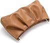 QIRACHIC Damen Clutch Geldbörse Plissee Abendhandtasche Schultertasche mit abnehmbarer Kette und Schultergurt, Khaki #4