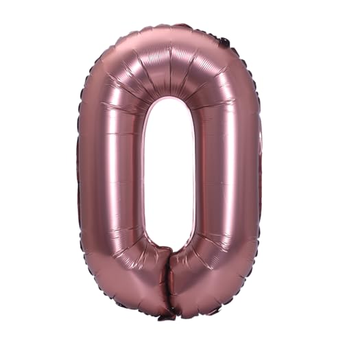 Image of YPSelected 32 Inch Large Foil Helium Number Balloon Birthday Wedding Party 0-9 (Brown, 0)