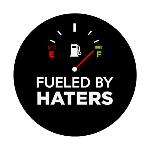 Fuel level tuning car mechanic mechatronics Tanked by Haters PopSockets Swappable PopGrip, Black - Image 3