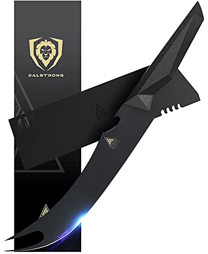 DALSTRONG BBQ Pitmaster & Meat Knife - 9" - Shadow Black Series - Black Titanium Nitride Coated - High Carbon - 7CR17MOV-X Vacuum Treated Steel- Sheath - NSF Certified