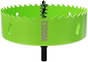 CSOOM Bi-metalowa otwornica koronka wiertnicza do prac w płytach gipsowo-kartonowych, tworzywie sztucznym, drewnie, metalach, cienkiej blasze stalowej, wysokowydajne narzędzie wiertnicze rozmiar 48 mm
