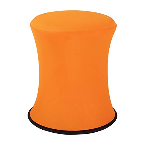 Image of Office Star Active Seating Adjustable 18-26 Inch Height and 360-Degree Wobble Design Stool with Non-Slip Base, Orange