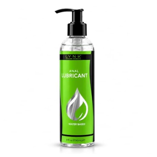 Lynk 8oz Anal Water Based Sex Lube - Lubricant Lasts Long & Easy to Clean - Odorless Flavorless Water-Based Use w/Latex Condoms, Silicone Toys - for Men Women Couples Solo Play - 8 oz