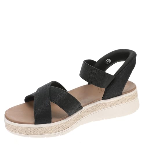 Image of Skechers BOBS Sun Ray-Bright Take Women's Sandal, 9 C /D US, Black