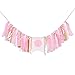 WAOUH HighChair Banner for 1st Birthday - First Birthday Decorations for Photo Booth Props, Birthday Souvenir and Gifts for Kids, Best Party Supplies(Baby Girl)