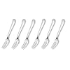 Crystal Stainless Steel Dessert Fork Set, Set of 6, Silver