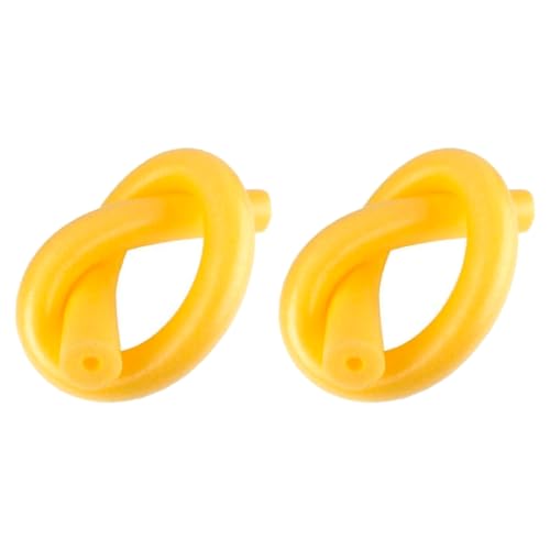 Tradineur - Confezione da 2 Churros per nuoto, galleggiante in schiuma, bastone galleggiante, tubo in schiuma, per piscina, spaghetti in schiuma, 6,5 x 150 cm, colore: giallo