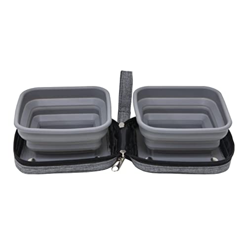 Portabowl – Umweltfreundliche Faltbare 2-in-1-Hundenäpfe – hochwertige Reise-Hundenäpfe mit Reiseetui – leicht und kompakt – 100 % lebensmittelechtes Silikon, BPA-frei. Für kleine und große Hunde