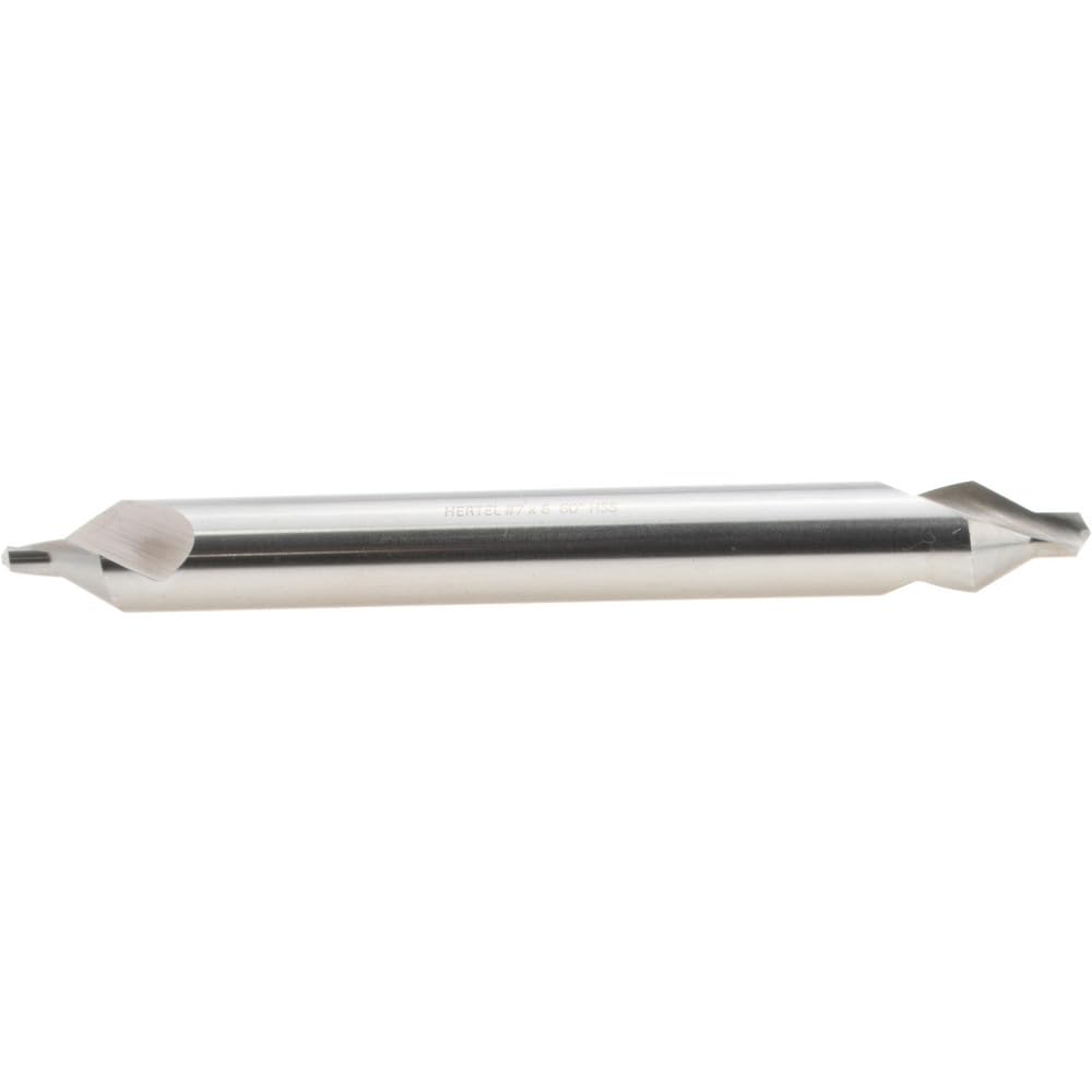 Hertel Combo Drill & Countersink, #7, High Speed Steel, 5/8" Body Dia, 1/4" Point Dia, 118°, Bright Polished Finish, 1/4" Point Length, 6" OAL